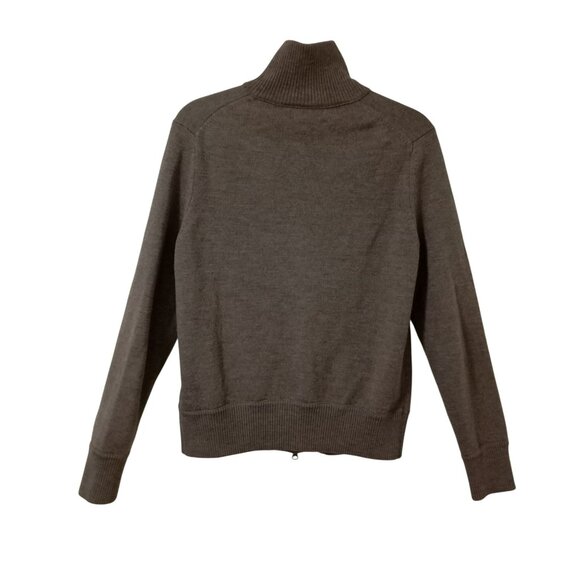 Banana Republic Cardigan Extra Fine Merino Wool Zip-Up Sweater Small Brown Mens - Picture 8 of 10